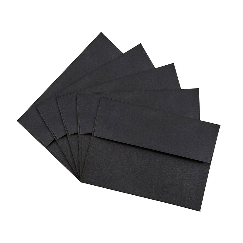 JAM Paper A6 Invitation Envelopes, 4.75 x 6.5, Black Linen, 25/Pack (68999)