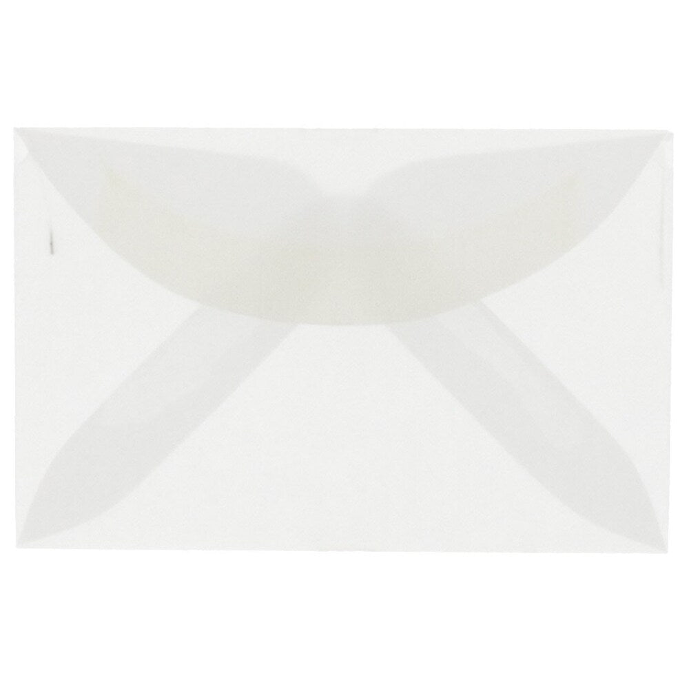 JAM Paper 3Drug Translucent Vellum Mini Envelopes, 2.3125 x 3.625, Clear, 25/Pack (LECV900)