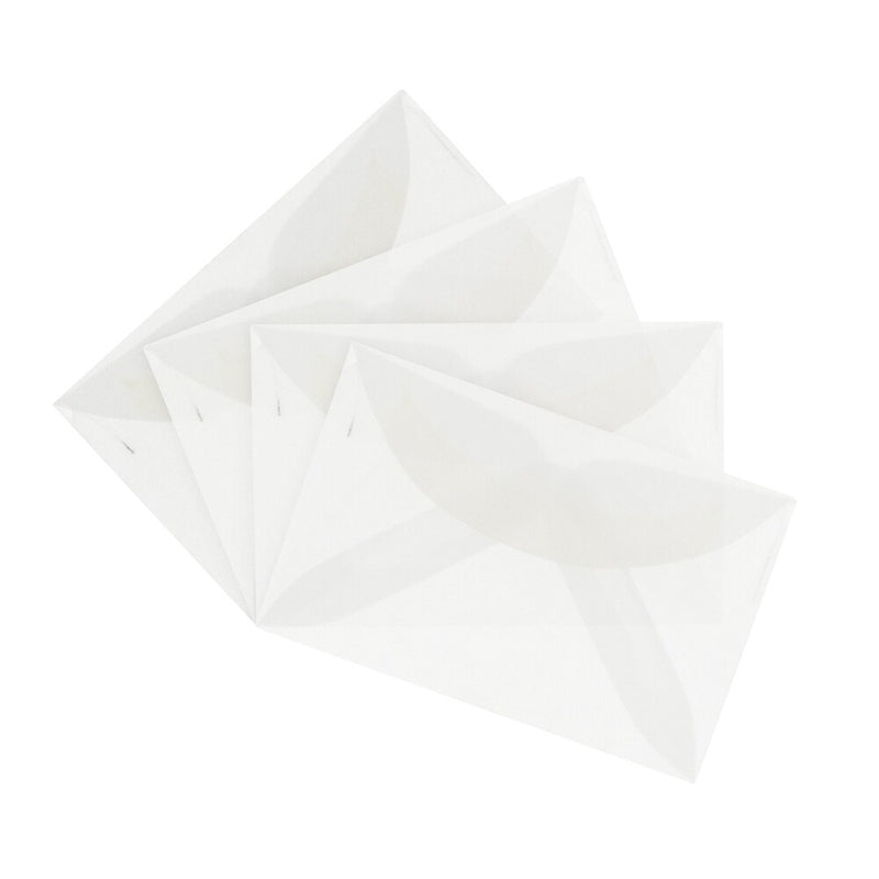 JAM Paper 3Drug Translucent Vellum Mini Envelopes, 2.3125 x 3.625, Clear, 25/Pack (LECV900)