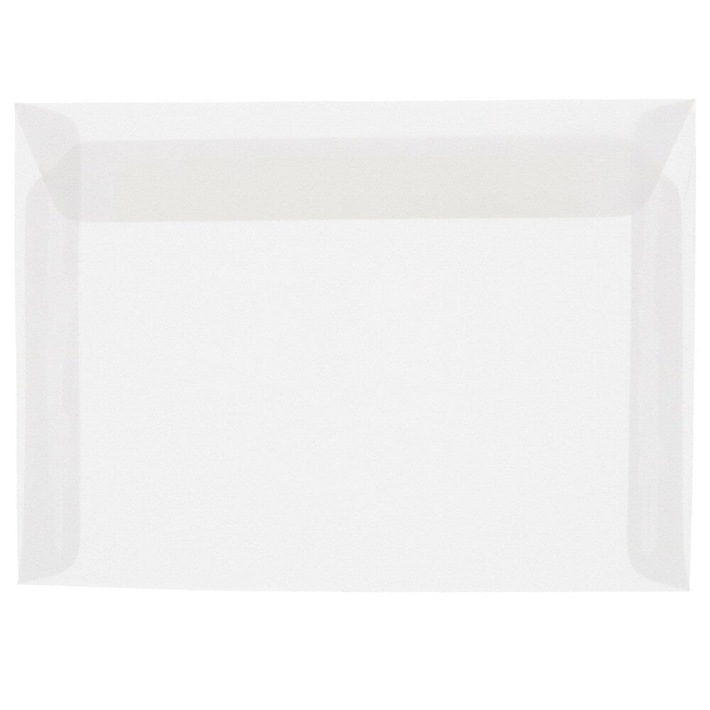 JAM Paper 8.75 x 11.5 Booklet Translucent Vellum Envelopes, Clear, 25/Pack (2851370)
