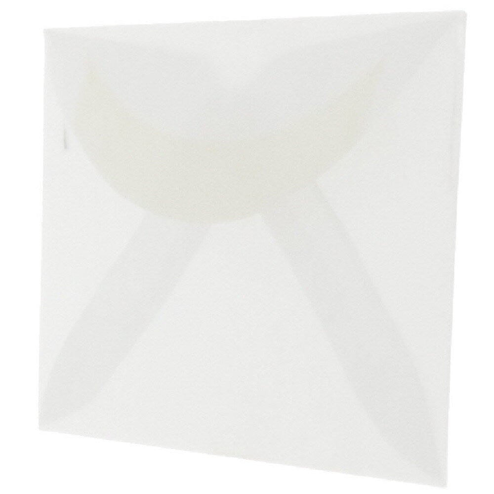 JAM Paper 3Drug Translucent Vellum Mini Envelopes, 2.3125 x 3.625, Clear, Bulk 1000/Carton (LECV900B)