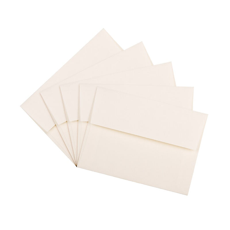 JAM Paper A6 Strathmore Invitation Envelopes, 4.75 x 6.5, Natural White Linen, 25/Pack (74083)