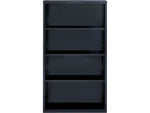 Hirsh HL8000 Series 60"H 4-Shelf Bookcase with Adjustable Shelves, Black Steel (21993)