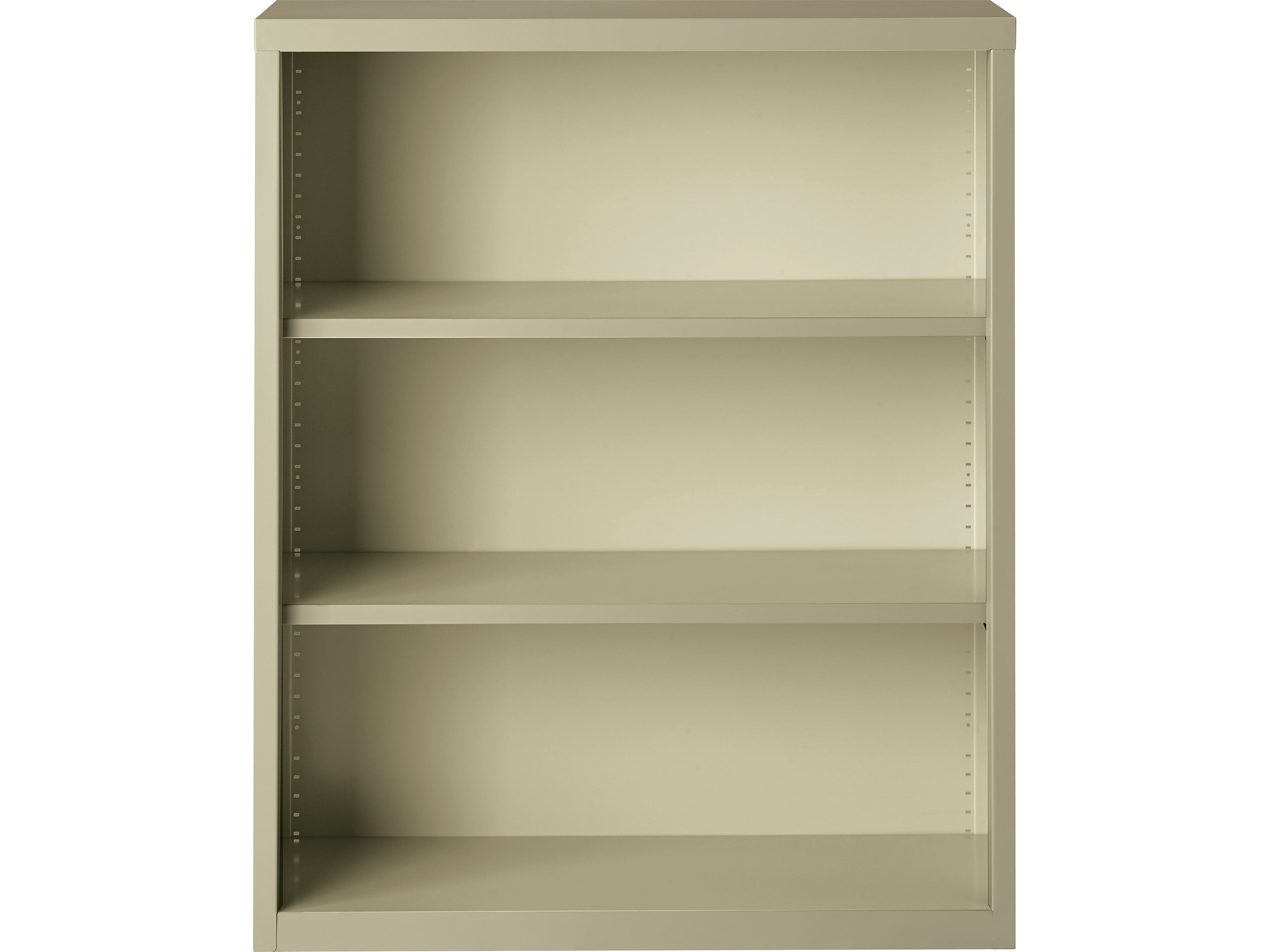 Hirsh HL8000 Series 42"H 3-Shelf Bookcase with Adjustable Shelves, Putty Steel (21989)