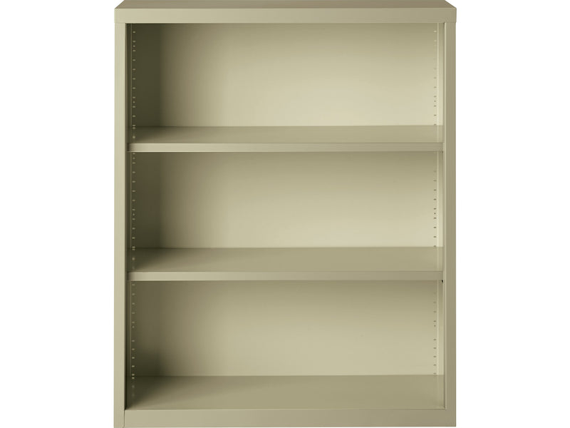 Hirsh HL8000 Series 42"H 3-Shelf Bookcase with Adjustable Shelves, Putty Steel (21989)