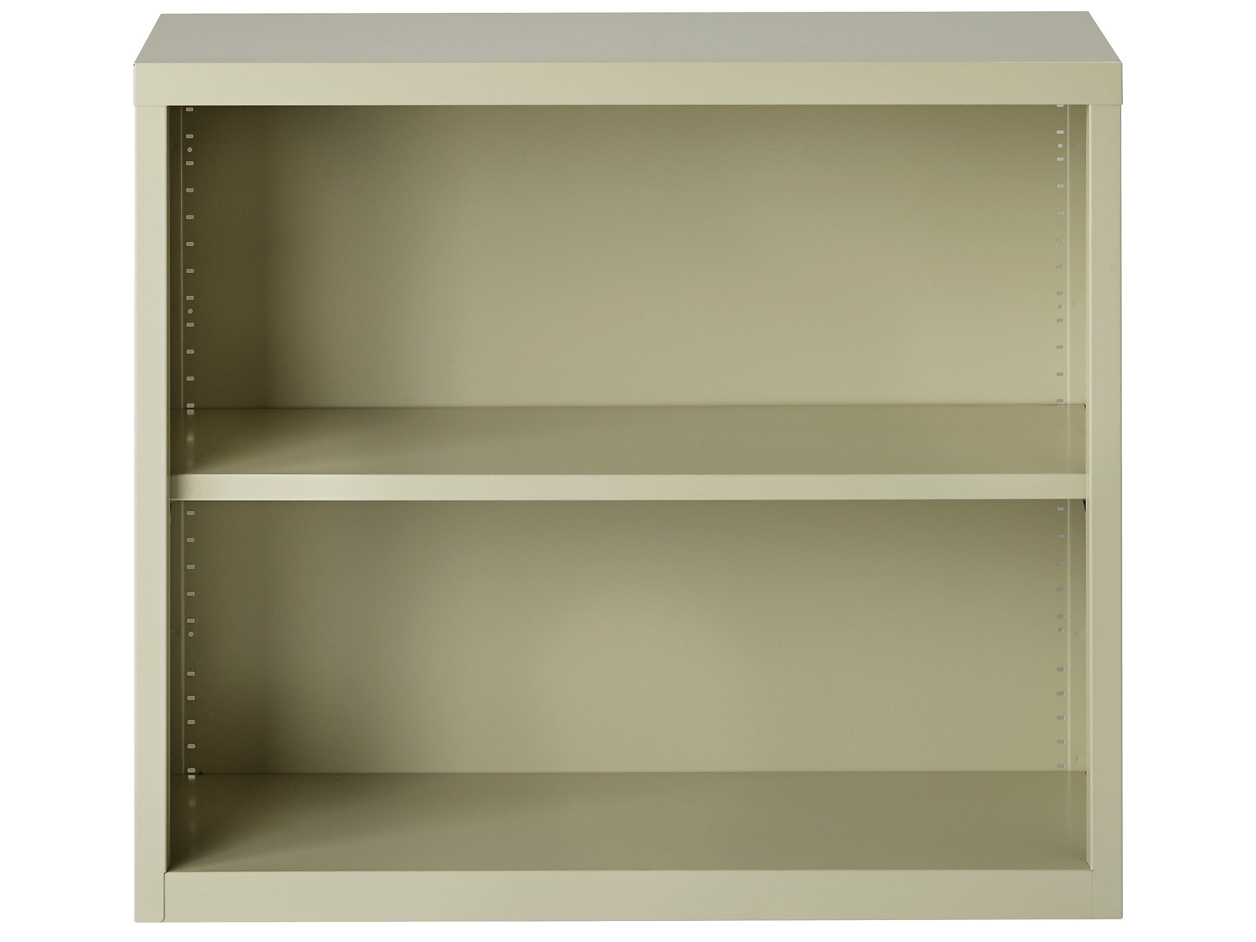 Hirsh HL8000 Series 30"H 2-Shelf Bookcase with Adjustable Shelf, Putty Steel (21986)