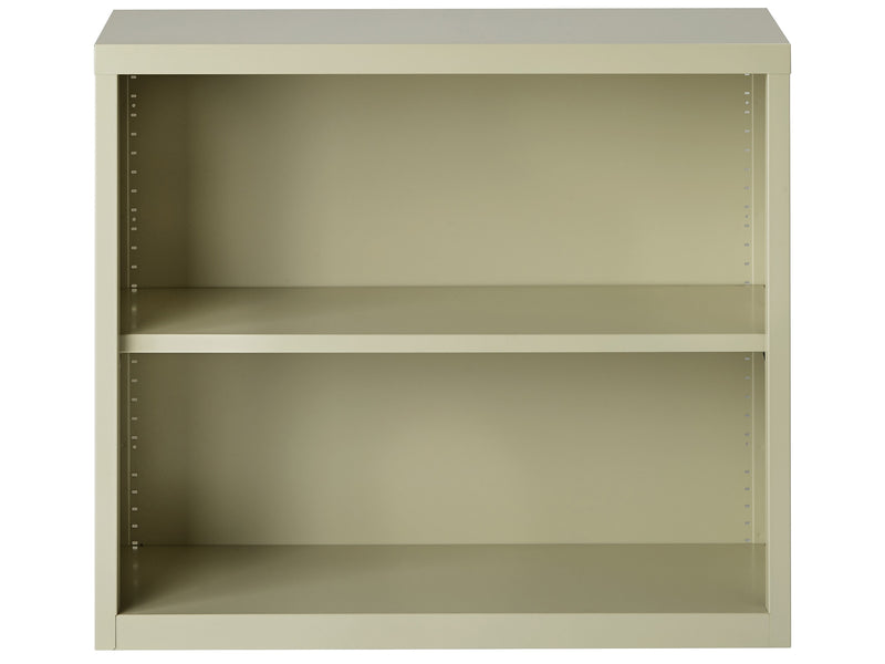 Hirsh HL8000 Series 30"H 2-Shelf Bookcase with Adjustable Shelf, Putty Steel (21986)