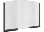 Deflect-O Surface Mount Booth Barrier, 23.5"H x 42"W, Clear/Black Acrylic (PRBA42BK)