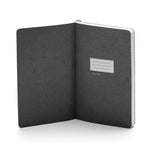 Poppin Professional Notebooks, 5" x 8.25", College Ruled, 96 Sheets, Gray/Silver, 25/Set (104134)