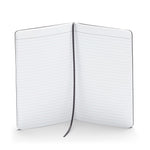 Poppin Professional Notebooks, 5" x 8.25", College Ruled, 96 Sheets, Gray/Silver, 25/Set (104134)