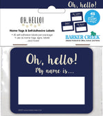 Barker Creek Self-adhesive Oh Hello! School Name Tags, 2.75" x 3.5", 45/Pack (1555)