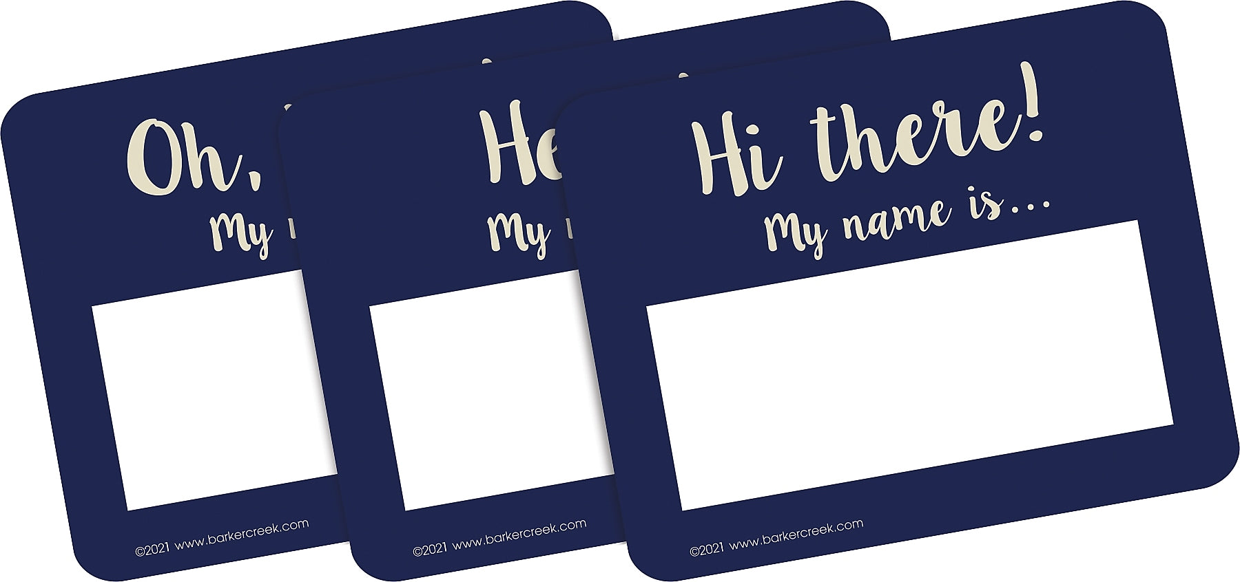 Barker Creek Self-adhesive Oh Hello! School Name Tags, 2.75" x 3.5", 45/Pack (1555)