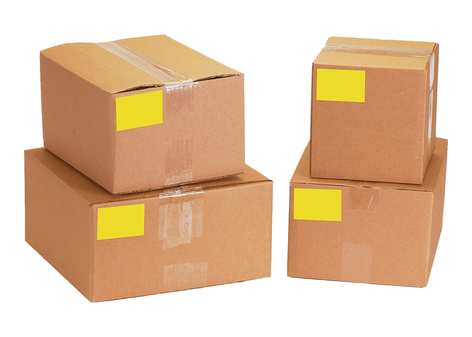 Tape Logic 3" x 2" Rectangle Inventory Label, Fluorescent Yellow, 500/Roll