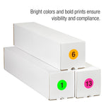 Tape Logic 2" Circle "3" Number Label, Fluorescent Red, 500/Roll