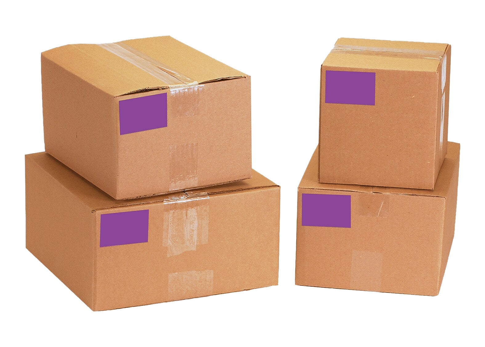 Tape Logic 3" x 4" Rectangle Inventory Label, Purple, 500/Roll