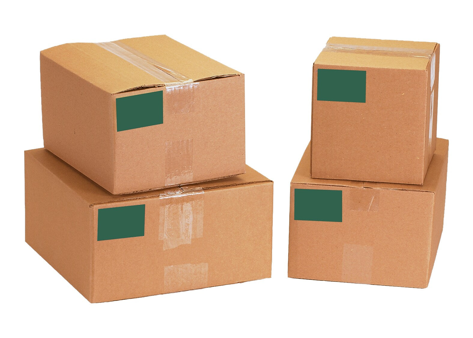 Tape Logic 2" x 4" Rectangle Inventory Label, Green, 500/Roll