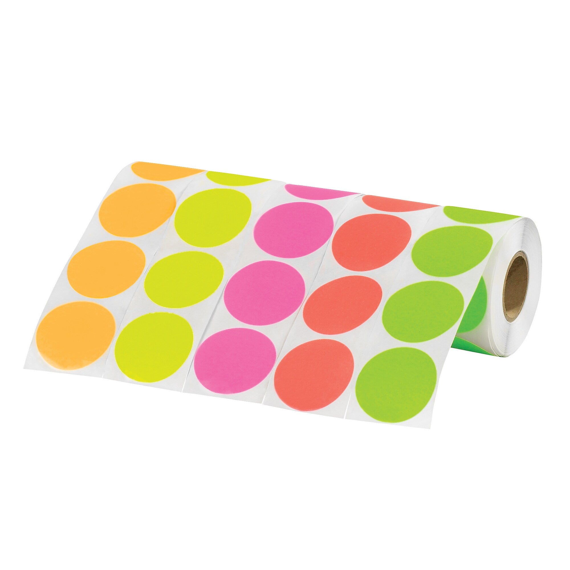 Tape Logic 2" Circle Fluorescent Inventory Label, 5000/Pack