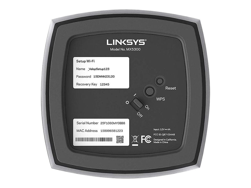 Linksys VELOP WiFi 6 Whole Home Mesh System, White  (MX5300)