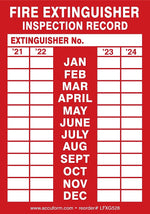 Accuform Safety Label, FIRE EXTINGUISHER INSPECTION RECORD, 5" x 3½", Adhesive Vinyl, 5/Pack (LFXG528VSP)