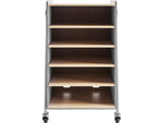Safco Whiffle Typical 3 48" x 30" Particle Board Double-Column Mobile Storage, Gray (3923GR)