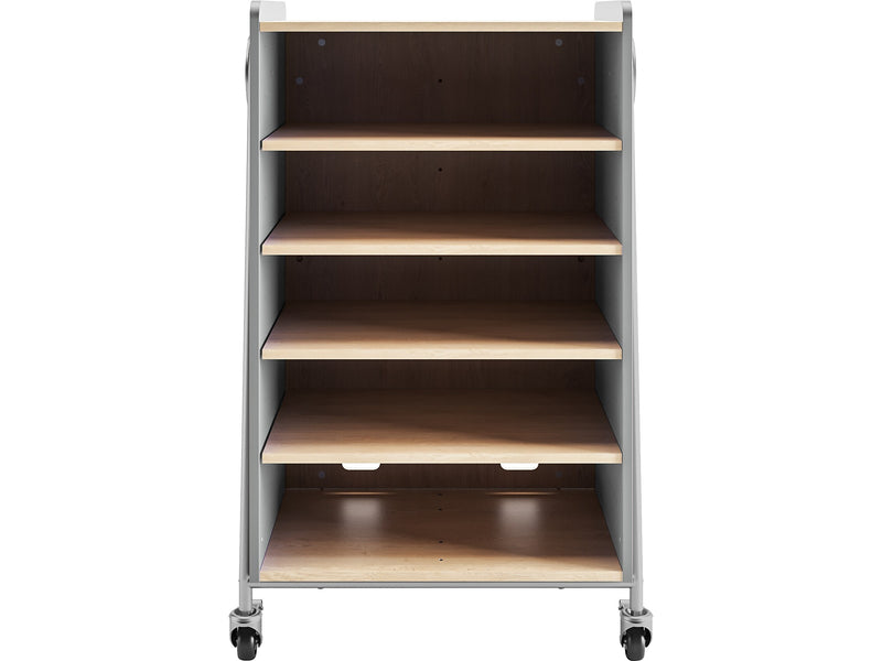 Safco Whiffle Typical 3 48" x 30" Particle Board Double-Column Mobile Storage, Gray (3923GR)