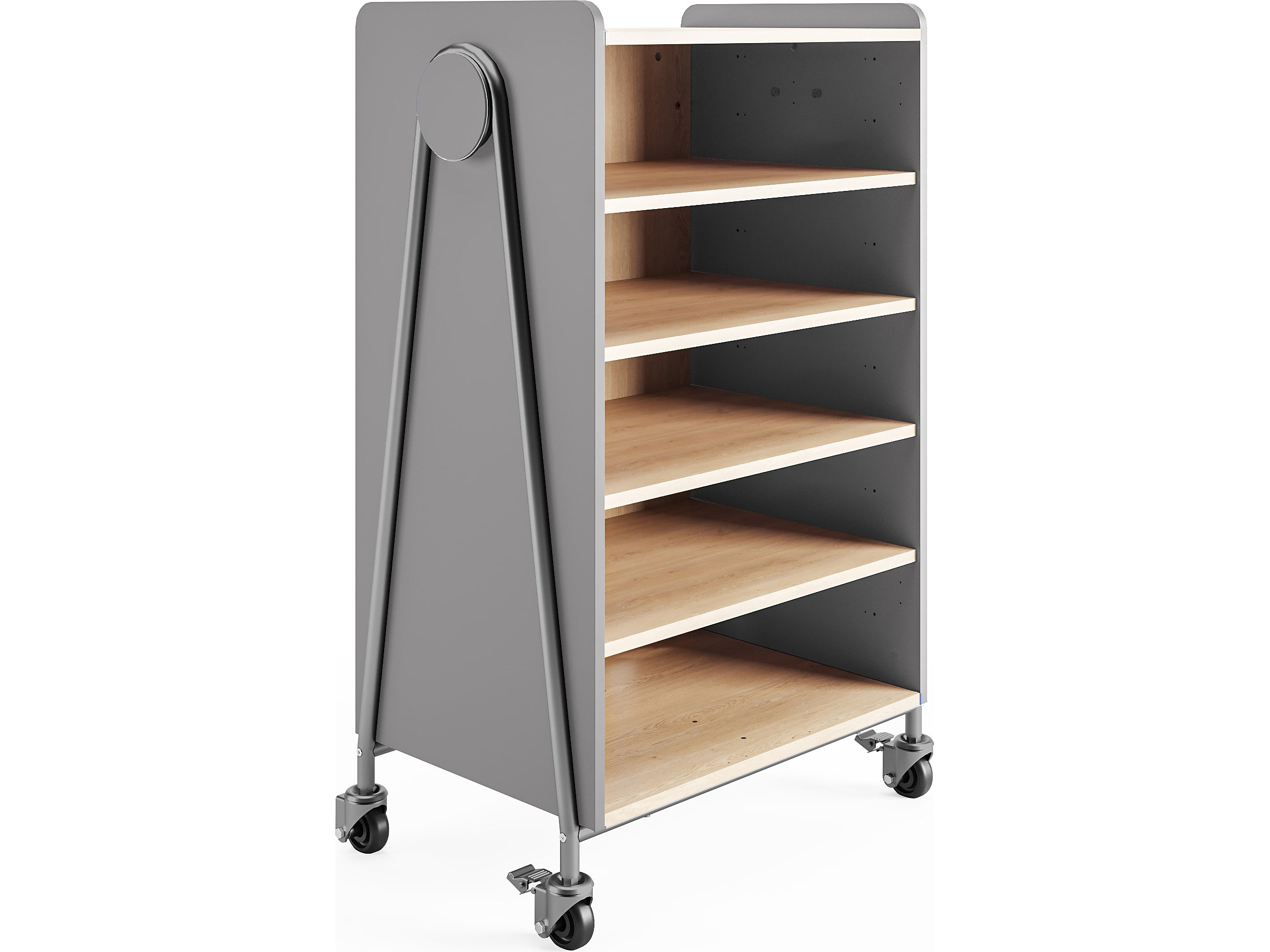 Safco Whiffle Typical 3 48" x 30" Particle Board Double-Column Mobile Storage, Gray (3923GR)