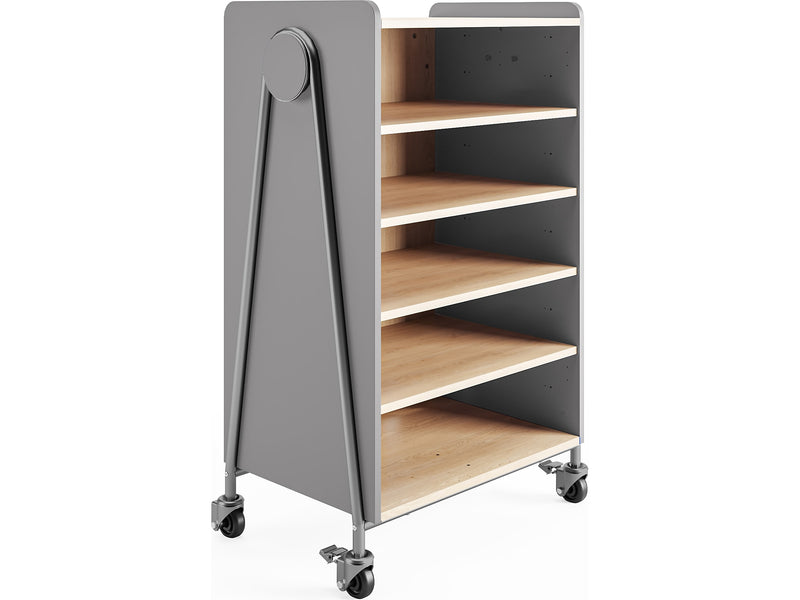Safco Whiffle Typical 3 48" x 30" Particle Board Double-Column Mobile Storage, Gray (3923GR)