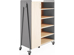 Safco Whiffle Typical 4 60" x 43" Particle Board Triple-Column Mobile Storage, Gray (3924GRY)