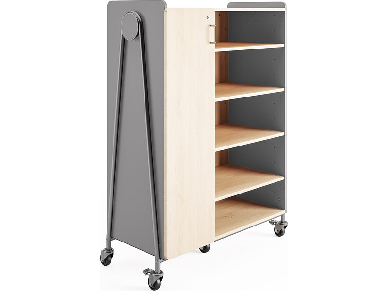 Safco Whiffle Typical 4 60" x 43" Particle Board Triple-Column Mobile Storage, Gray (3924GRY)