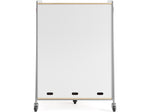 Safco Whiffle Typical 4 60" x 43" Particle Board Triple-Column Mobile Storage, Gray (3924GRY)