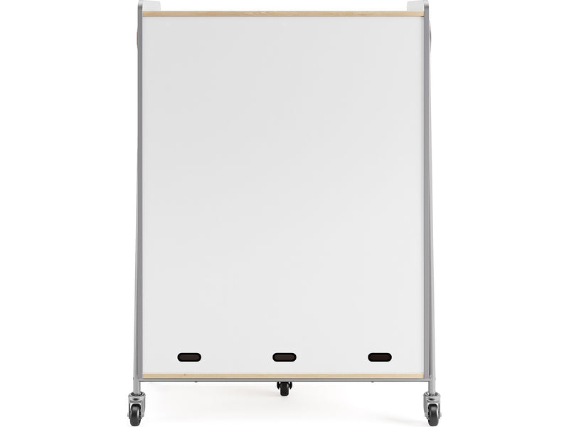 Safco Whiffle Typical 4 60" x 43" Particle Board Triple-Column Mobile Storage, Gray (3924GRY)