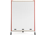 Safco Whiffle Typical 12 60" x 43" Particle Board Triple-Column Mobile Storage, Red (3932RED)