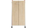Safco Whiffle Typical 5 60" x 30" Particle Board Double-Column Mobile Storage, Red (3925RED)