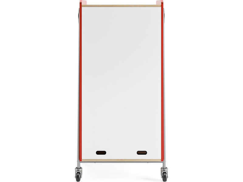 Safco Whiffle Typical 5 60" x 30" Particle Board Double-Column Mobile Storage, Red (3925RED)