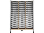 Safco Whiffle Typical 12 60" x 43" Particle Board Triple-Column Mobile Storage, Gray (3932GRY)