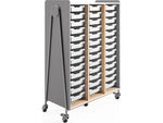 Safco Whiffle Typical 12 60" x 43" Particle Board Triple-Column Mobile Storage, Gray (3932GRY)