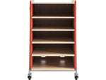 Safco Whiffle Typical 3 48" x 30" Particle Board Double-Column Mobile Storage, Red (3923RED)