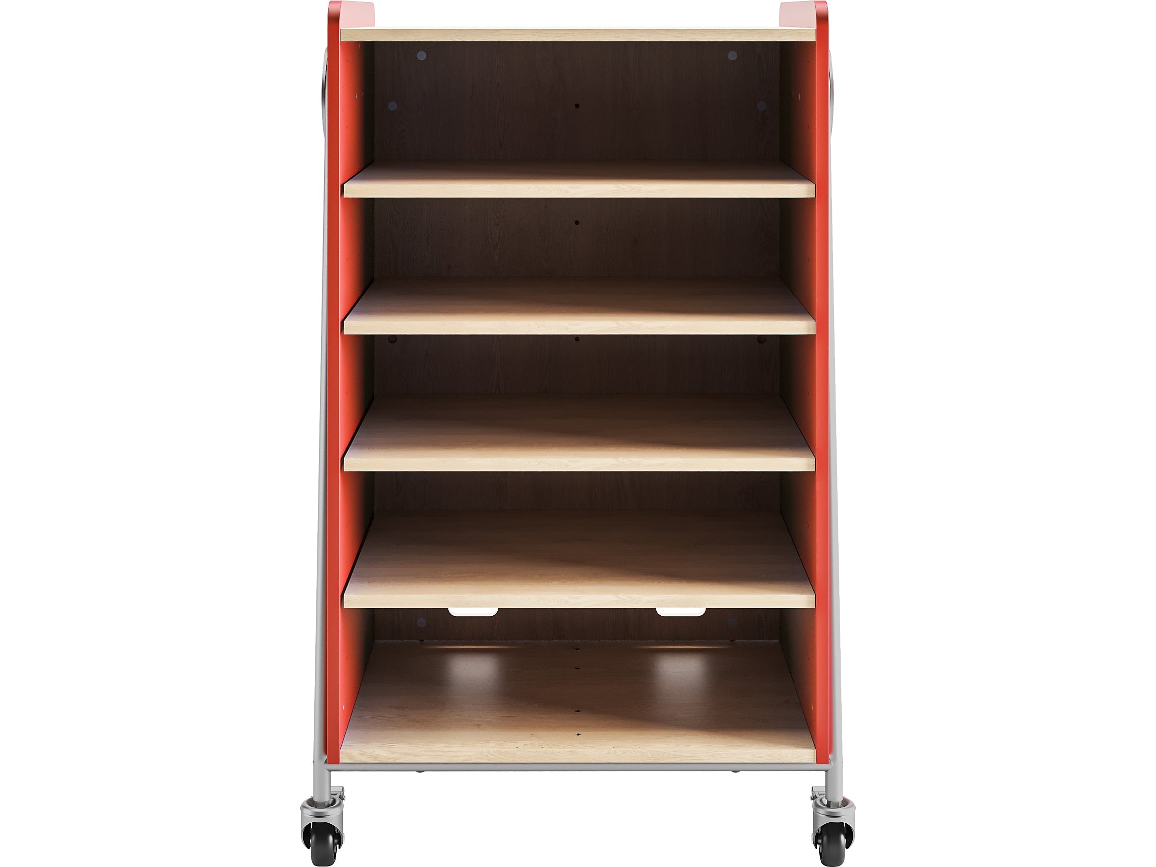 Safco Whiffle Typical 3 48" x 30" Particle Board Double-Column Mobile Storage, Red (3923RED)