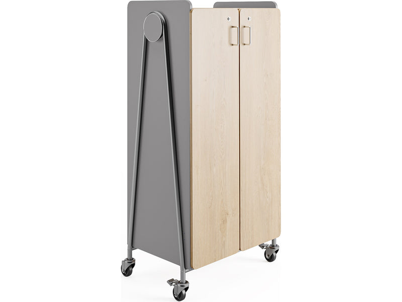 Safco Whiffle Typical 5 60" x 30" Particle Board Double-Column Mobile Storage, Gray (3925GRY)