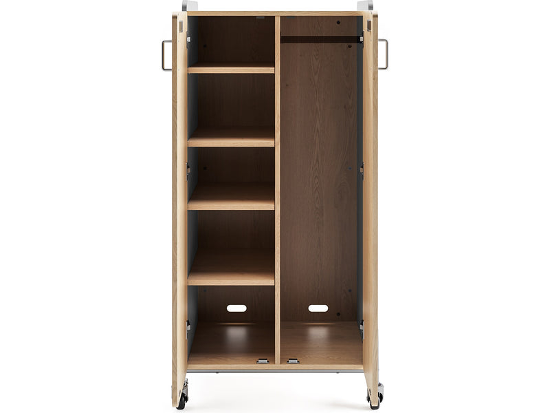 Safco Whiffle Typical 5 60" x 30" Particle Board Double-Column Mobile Storage, Gray (3925GRY)