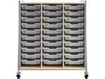 Safco Whiffle Typical 10 48" x 43" Particle Board Triple-Column Mobile Storage, Gray (3930GRY)