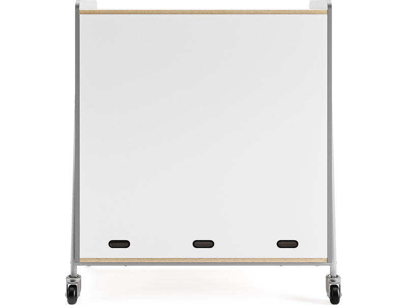 Safco Whiffle Typical 10 48" x 43" Particle Board Triple-Column Mobile Storage, Gray (3930GRY)