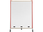 Safco Whiffle Typical 4 60" x 43" Particle Board Triple-Column Mobile Storage, Red (3924RED)