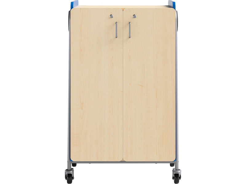Safco Whiffle Typical 14 48" x 30" Particle Board Double-Column Mobile Storage, Spectrum Blue (3934SBU)