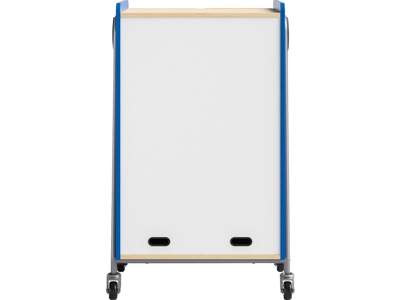 Safco Whiffle Typical 14 48" x 30" Particle Board Double-Column Mobile Storage, Spectrum Blue (3934SBU)