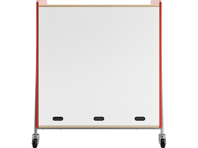 Safco Whiffle Typical 10 48" x 43" Particle Board Triple-Column Mobile Storage, Red (3930RED)