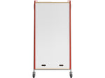 Safco Whiffle Typical 8 60" x 30" Particle Board Double-Column Mobile Storage, Red (3928RED)