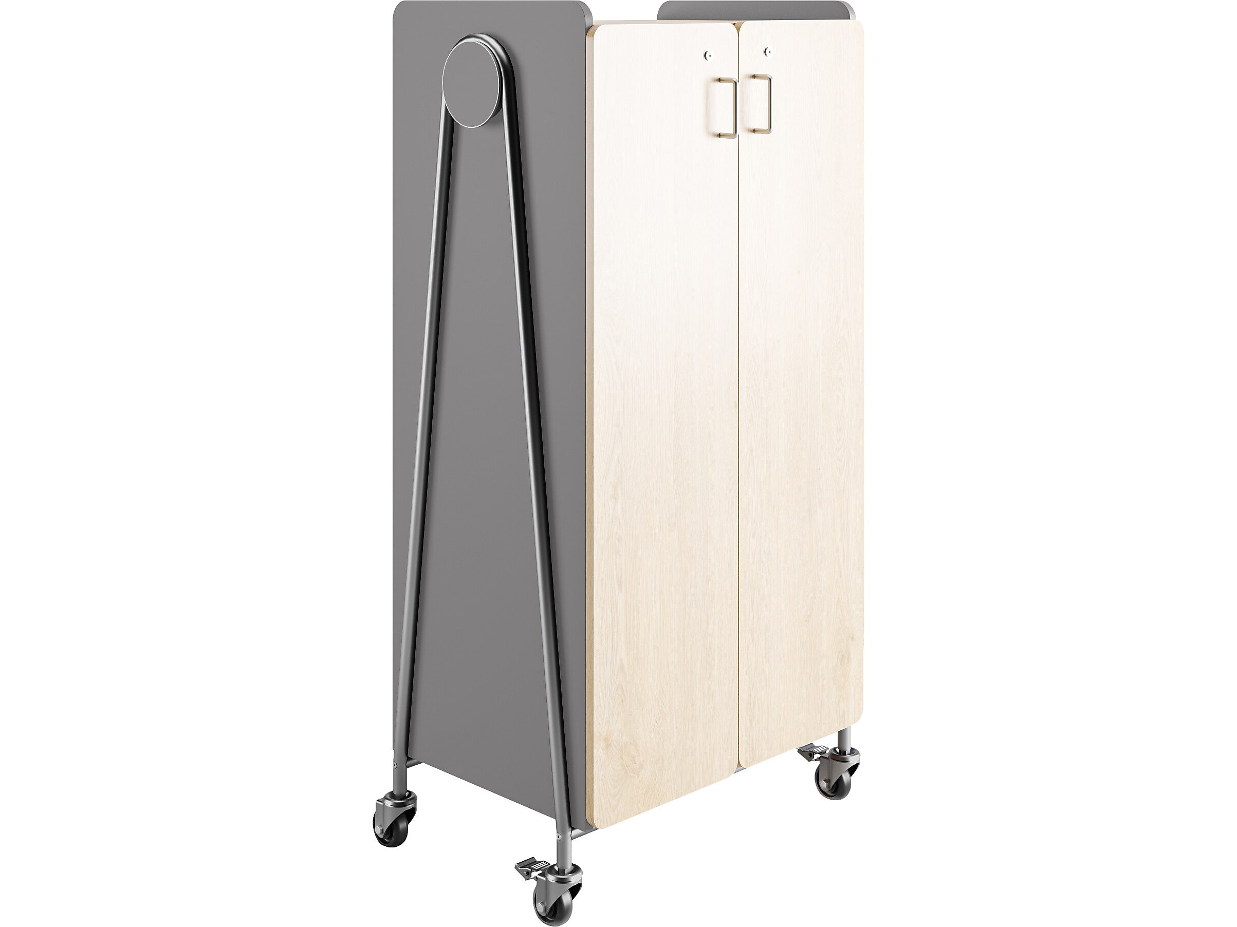 Safco Whiffle Typical 15 60" x 30" Particle Board Double-Column Mobile Storage, Gray (3935GRY)