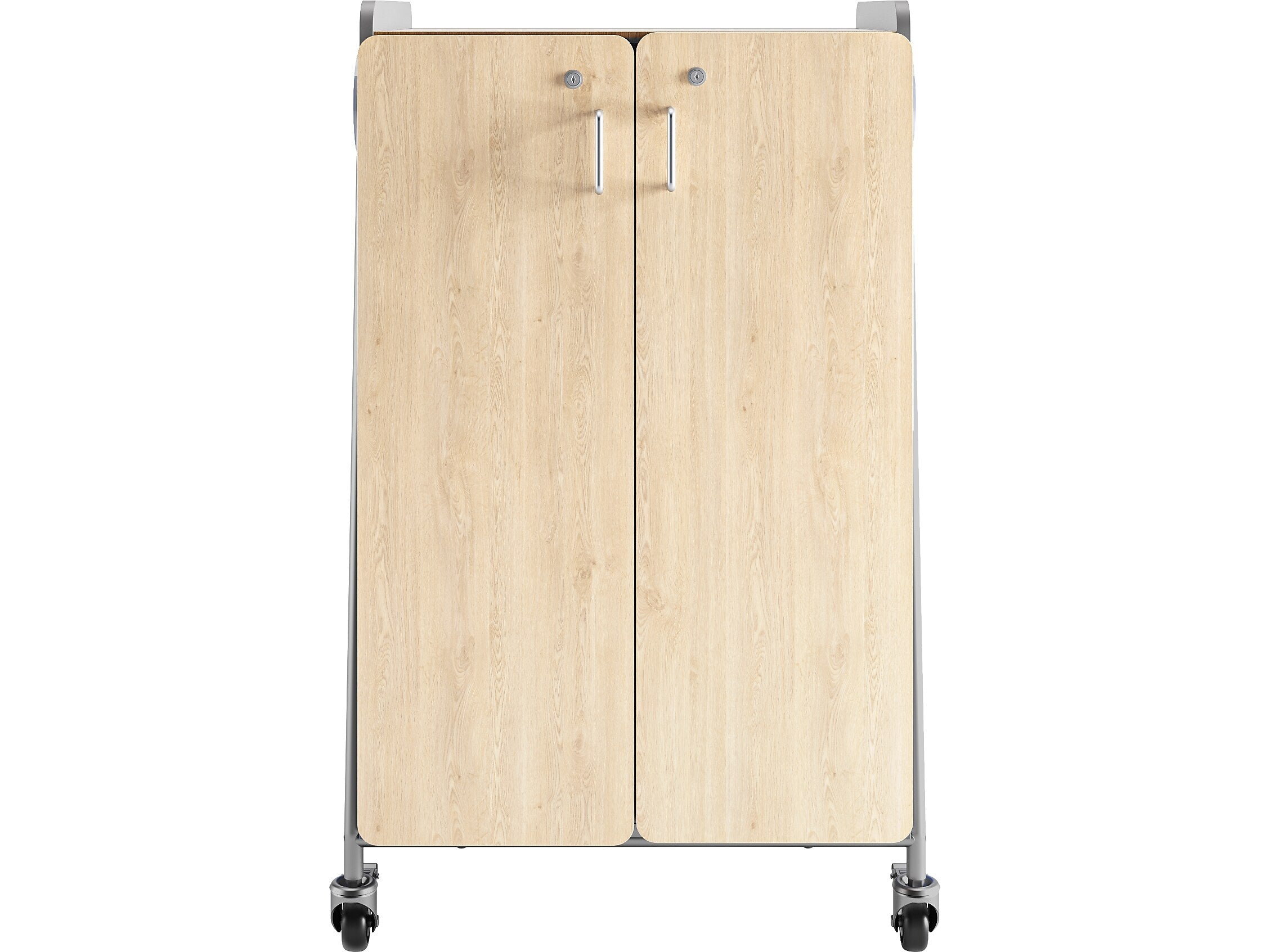 Safco Whiffle Typical 14 48" x 30" Particle Board Double-Column Mobile Storage, Gray (3934GRY)