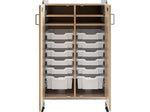 Safco Whiffle Typical 14 48" x 30" Particle Board Double-Column Mobile Storage, Gray (3934GRY)